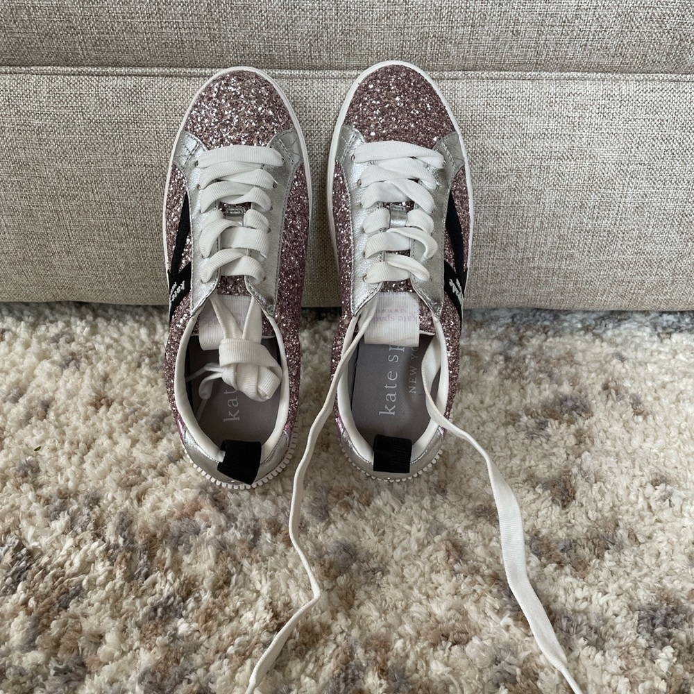 K As In Kate Glitter Court Sneakers